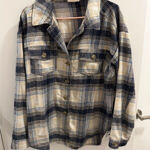 L.A. Hearts Plaid Button-Up Shacket